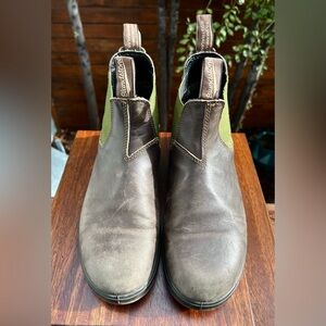 Blundstone Men’s Original Chelsea Boots Stout Brown and Olive Green M 10.5 US